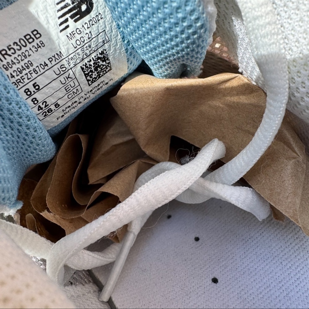 New Balance 530 Sneakers Metallic White Blue Haze Womens Size 10 - Picture 8 of 8